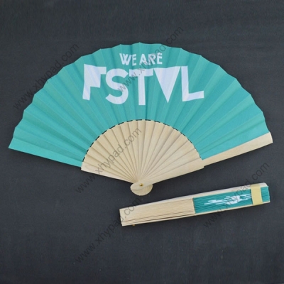 23cm L Personalized Spanish Wooden Rib Wood Hand Fan for Events
