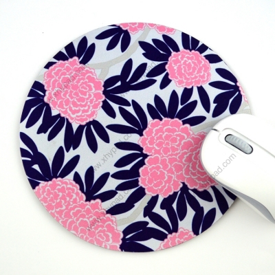 Flower Mouse Pad with Fabric