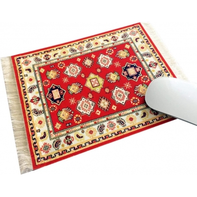 Customized Printing Oriental Rug Woven Carpet Mouse Pad With Tassel 